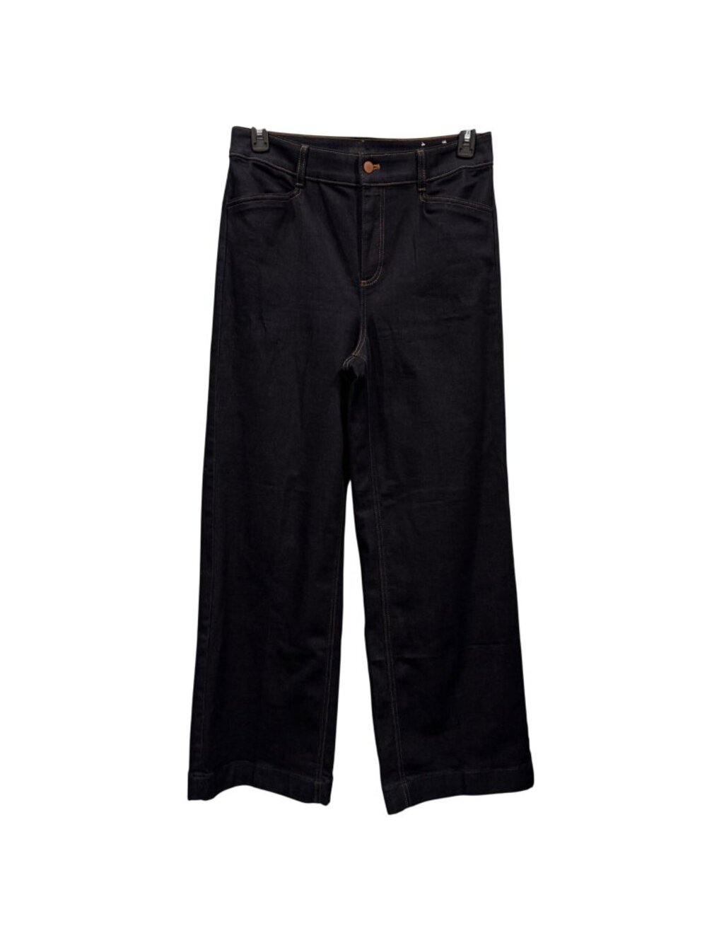 Talbots Wide Leg Hi Rise Stretch Jean Dark Wash Size 10 Quiet Luxury Office Chic